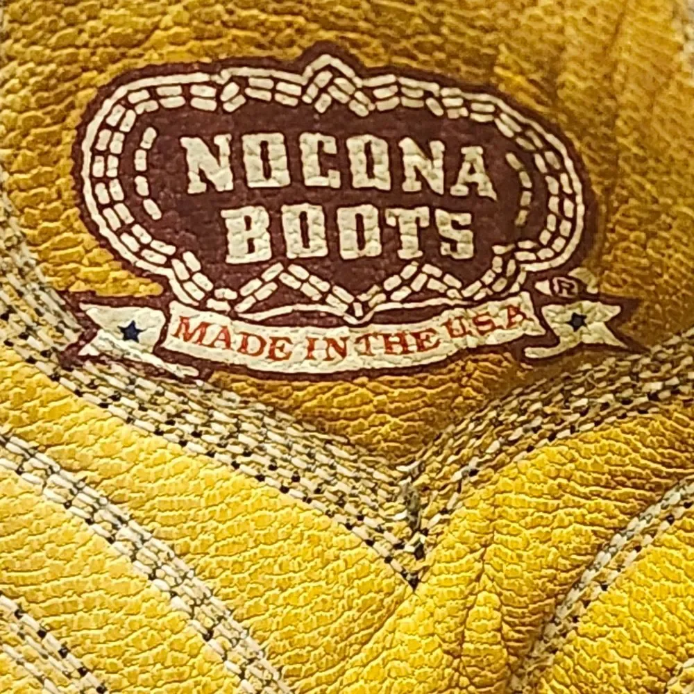 Nocona Men’s Vintage Cowboy Boots Black Leather Western Size 9.5 USA